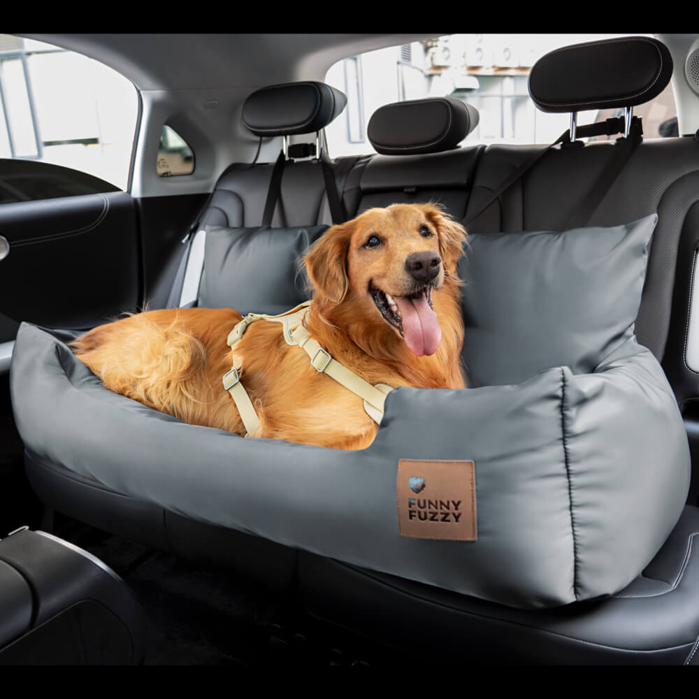 Cama para asiento trasero de coche para perros mediano y grande impermeable de seguridad con refuerzo de viaje