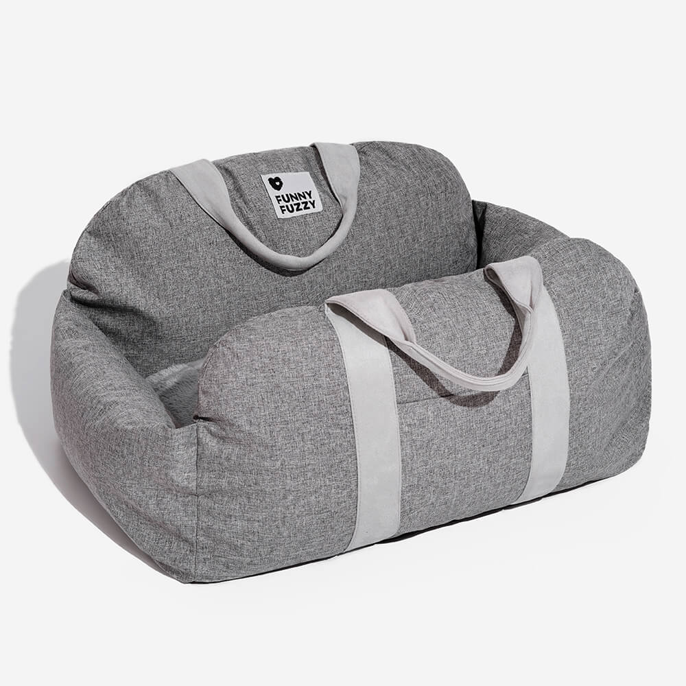 Cama para asiento de coche para perro con diseño de tablero de ajedrez y corazón vintage