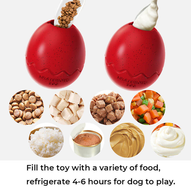 Jouets à mâcher pour chien à alimentation lente en forme d'oeuf jouets interactifs pour chien