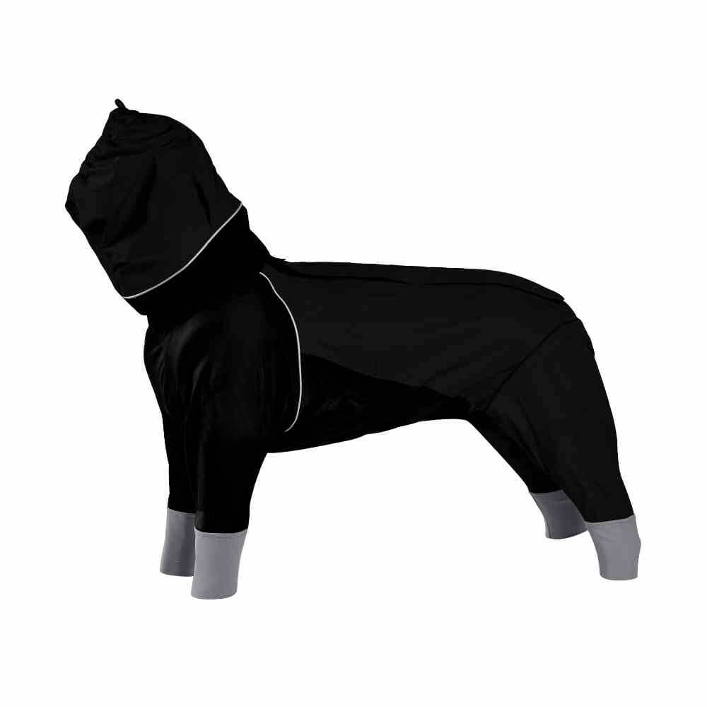 Four-Legged Lightweight Waterproof Turtleneck Reflective Drawstring Hooded Raincoat For Dog And Owner