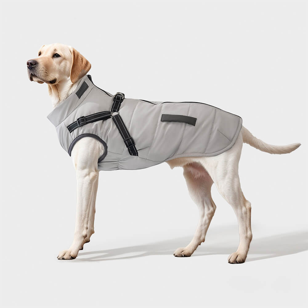 Veste de harnais pour chien extérieure chaude et imperméable réglable