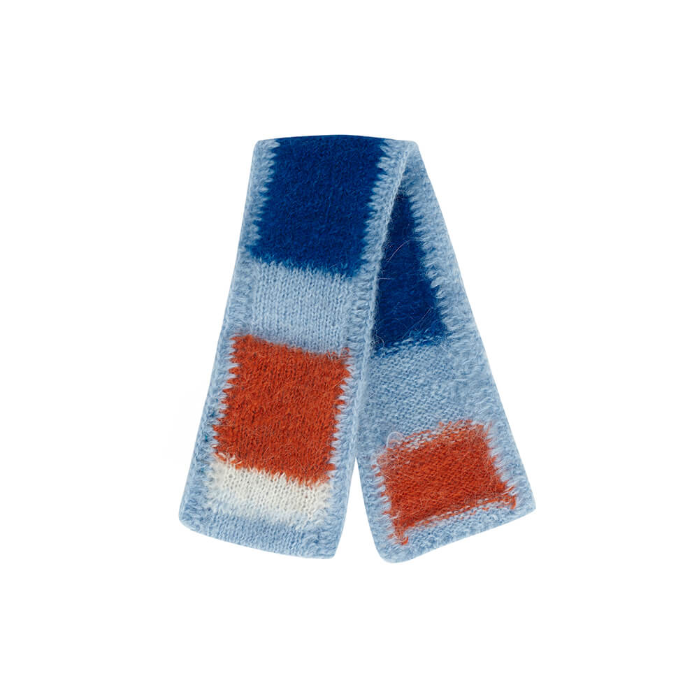 Colorful Soft Mohair Warm Knitted Dog Scarf