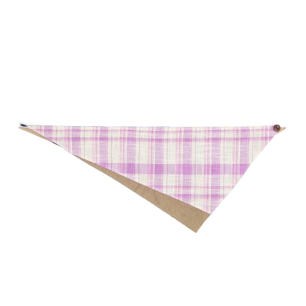 Elegant Plaid Lightweight Outdoor Dog Triangle Bandana Scarf