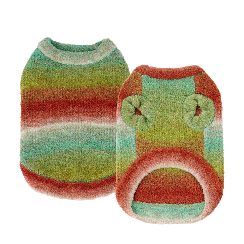 Gradient Fleece Dog Sweater - Soft and Anti-Static for Winter Warmth