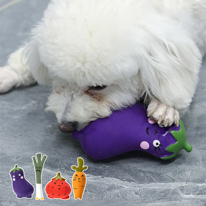 Latex Vegetable Squeaky Durable Chew Interactive Dog Toy - Funnyfuzzy