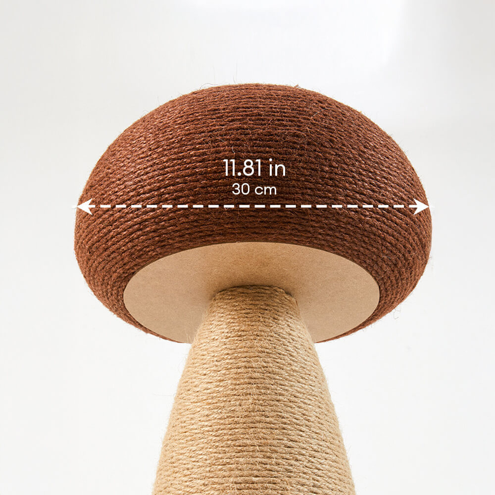 Mushroom-Shaped Natural Sisal Scratching Post for Large Cats