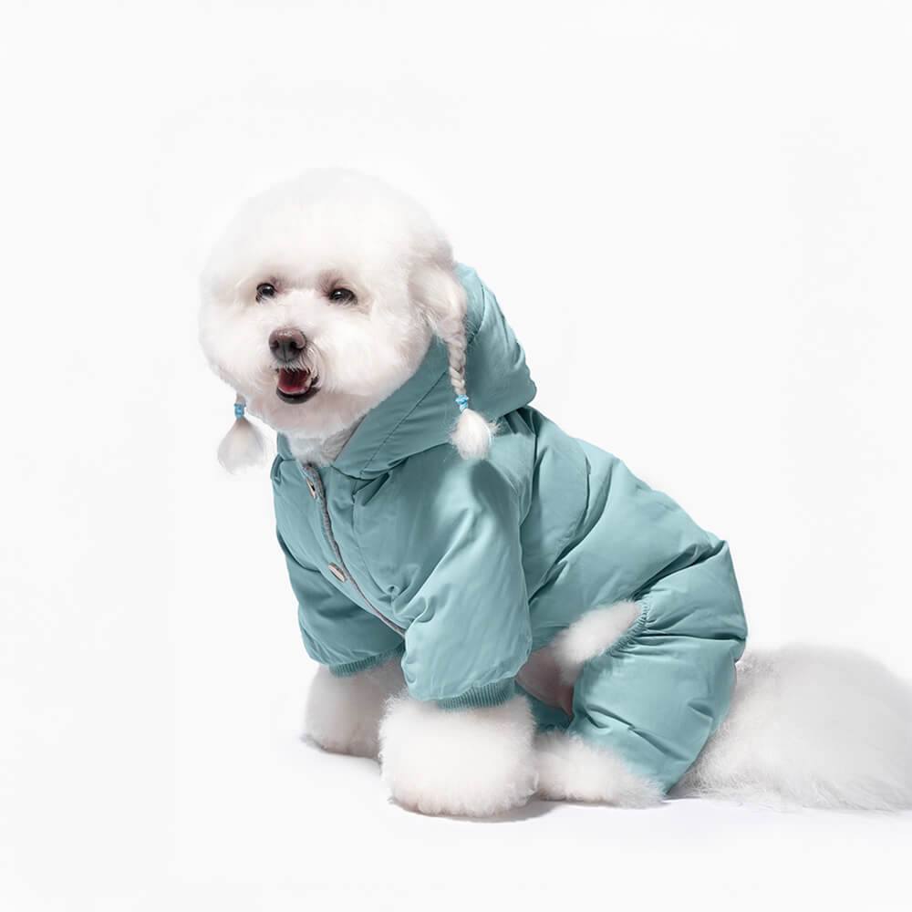 Manteau à capuche imperméable ultra chaud à quatre pattes pour chien