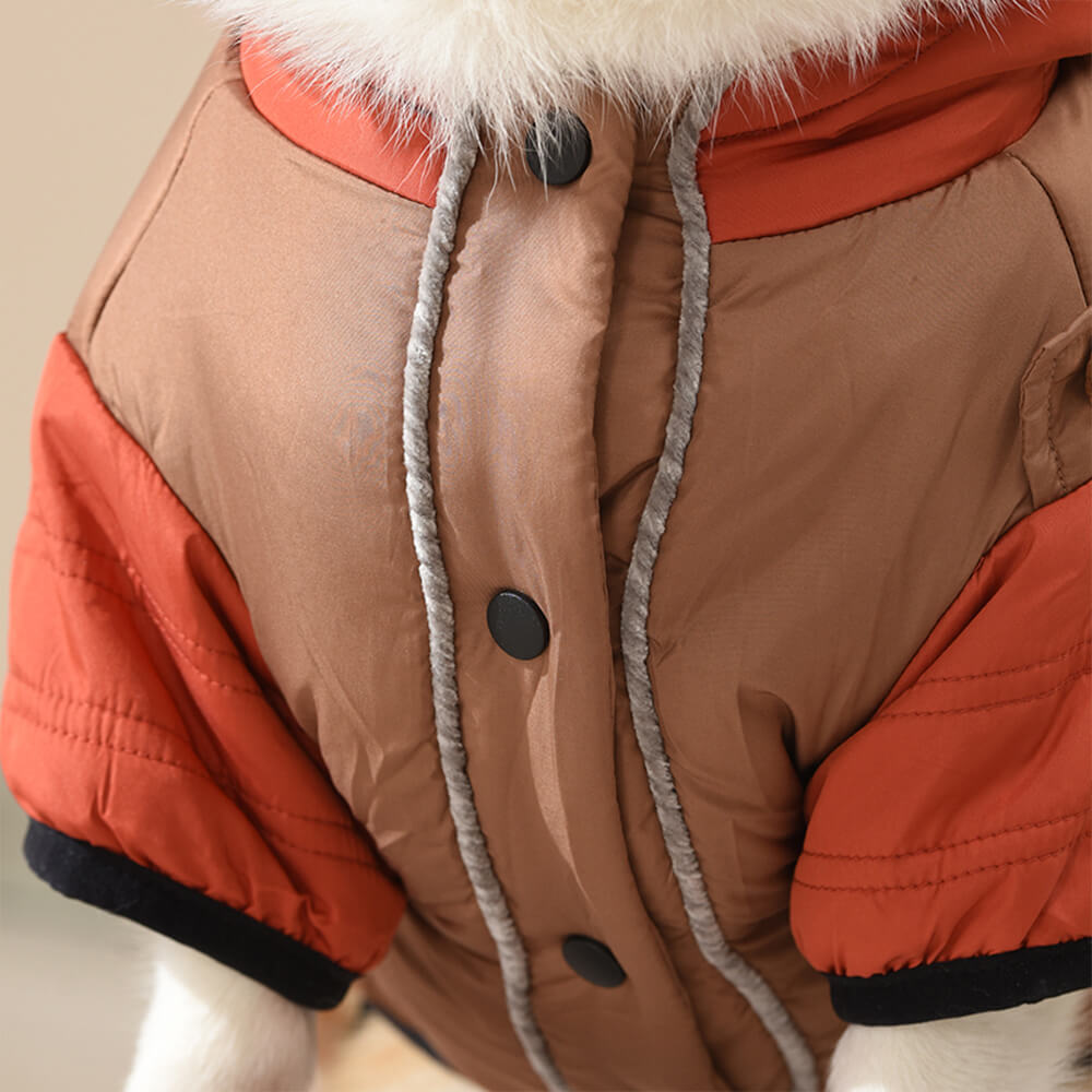 Veste à capuche pour chien, imperméable et coupe-vent, coupe chaude et ajustable