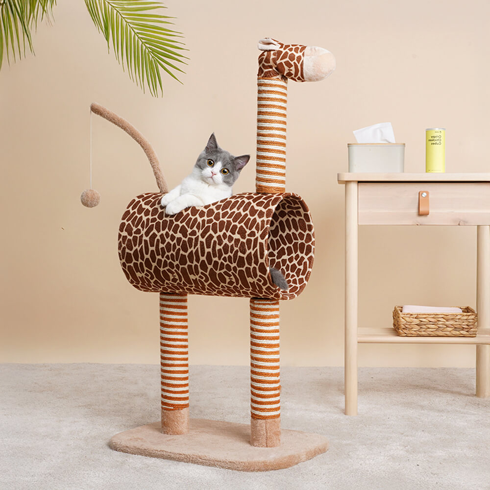 Whimsical Unicorn Multi-Functional Cat House and Scratching Tower Cat Tree