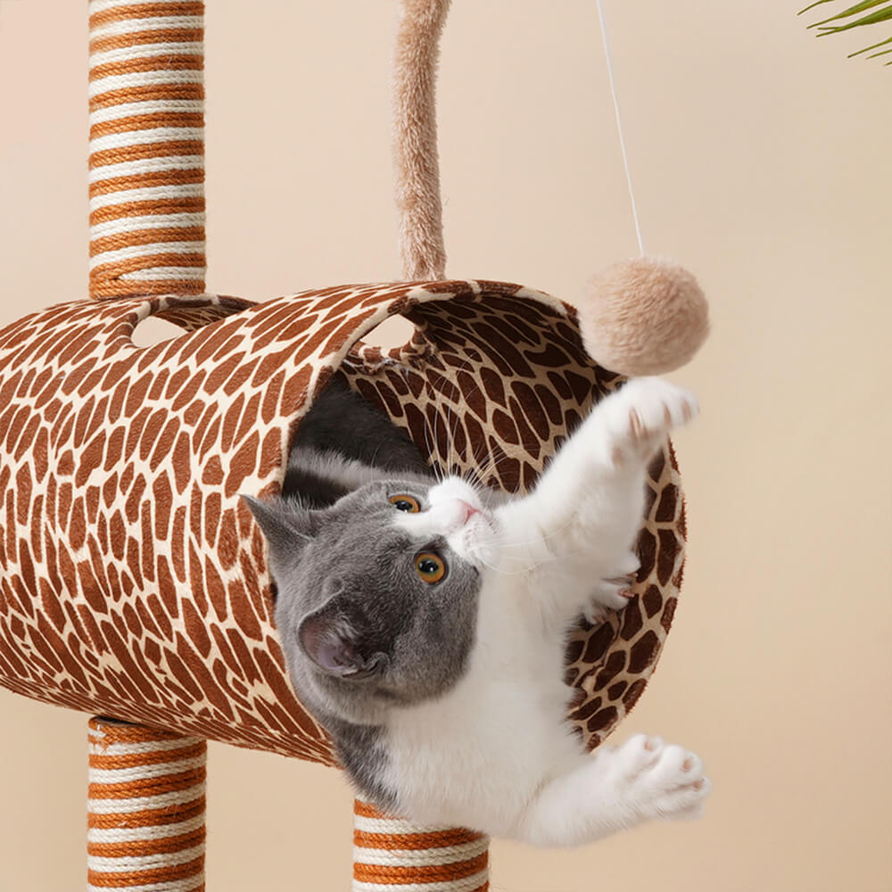 Whimsical Unicorn Multi-Functional Cat House and Scratching Tower Cat Tree