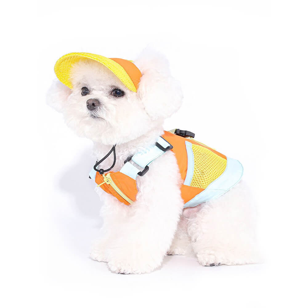 Fashionable Colorful Dog Vest with Sun Hat for Small Dogs