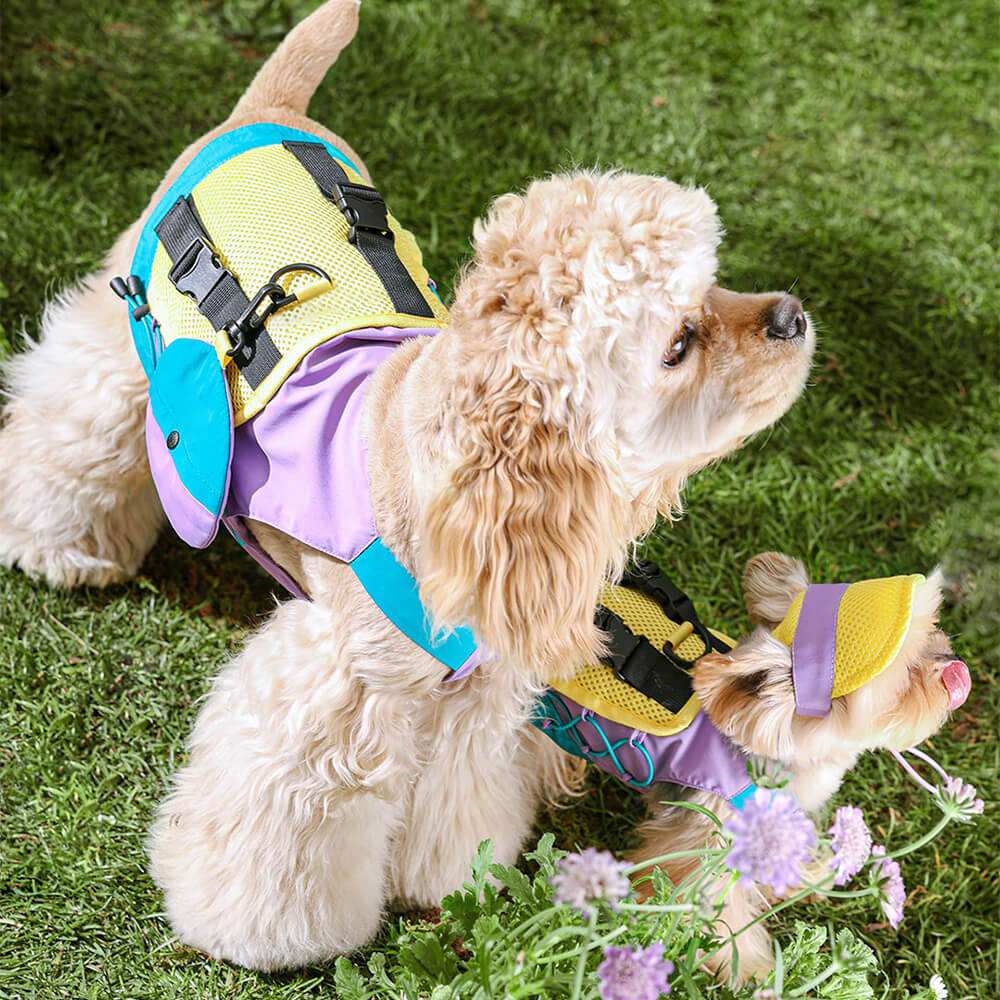 Fashionable Colorful Dog Vest with Sun Hat for Small Dogs