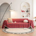 Festive Plaid Color Block Sofa Decoration Couch Cover