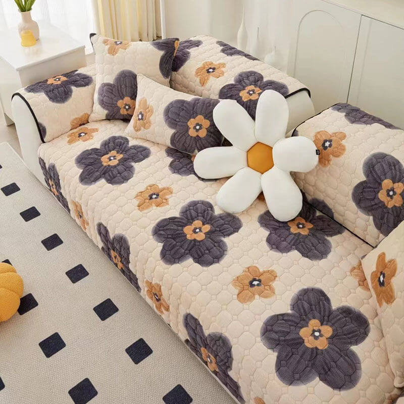 Flower Series Protective Couch Cover Premium Quality Multiple Materials