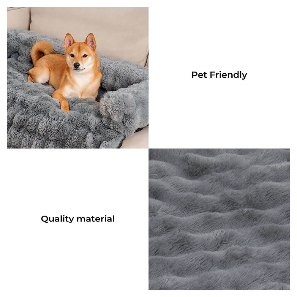 Fluffy Fuzzy Calming Dog Bed Sofa Protector Pet Mat