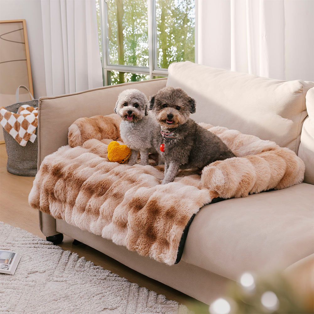 Tapis pour animaux de compagnie protecteur de canapé de lit pour chien apaisant et moelleux