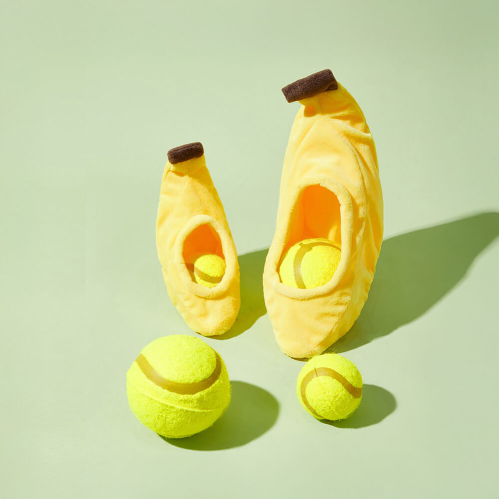 Tennis Ball Interactive Food Hiding Toy Dog Teething Toy