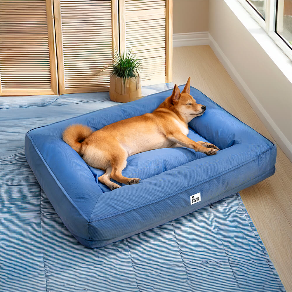 Cama para perros grande impermeable con soporte envolvente totalmente ortopédico