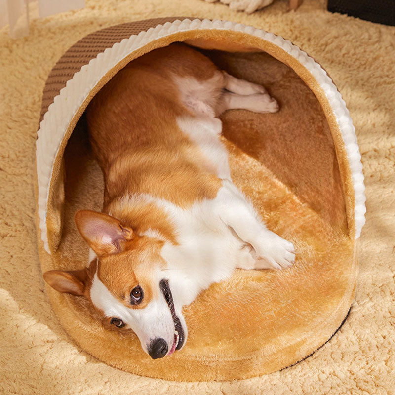 Funny Slipper Styled Semi-Enclosed Dog & Cat Bed