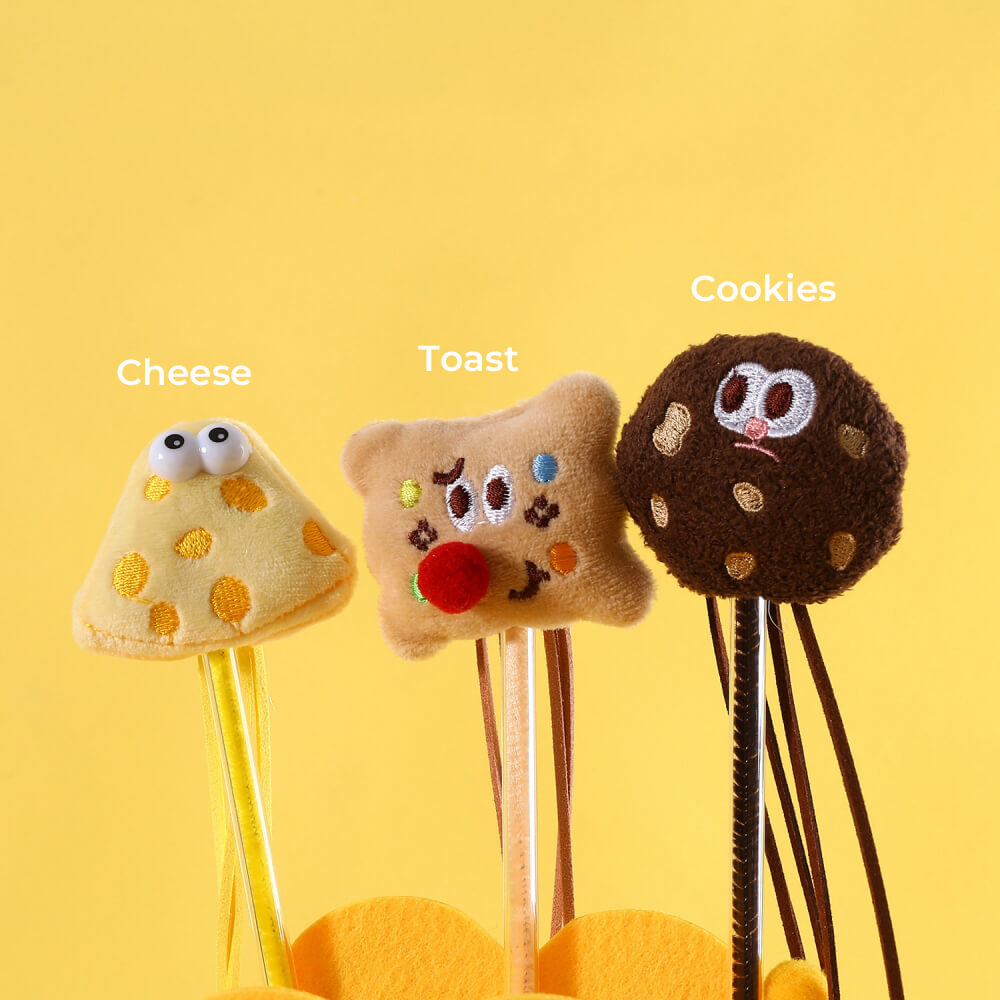 Lustiges Cookie-Cat-Teaser-Stick-Set