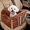 Deluxe Faux Leather Safety Center Console Pet Car Seat and Carrier 3 in 1