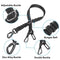 3 in 1 Dog Car Seat Belt Bungee With 360° Lockable Buckle & Hook Latch