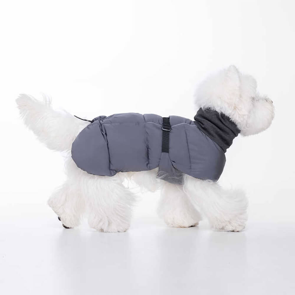 Casual Turtleneck Warm Waterproof Reflective Stripes Adjustable Dog Jacket