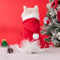 Christmas Santa Pet Cloak Warm Plush Dog Cape with Hat