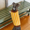Color Blocked Striped Dachshund Polo Collar Dog Sweater