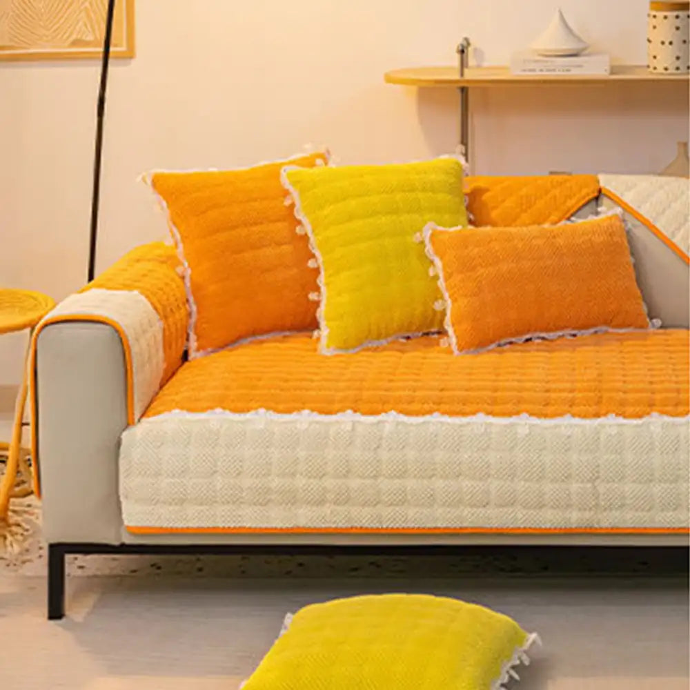 Corduroy Warm Scratch Resistant Sofa Protective Couch Cover