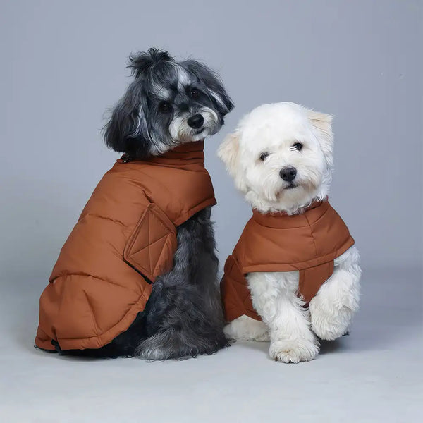 Duck Down Filled Winter Dog Vest Lightweight Warm Dog Coat with Leash Ring