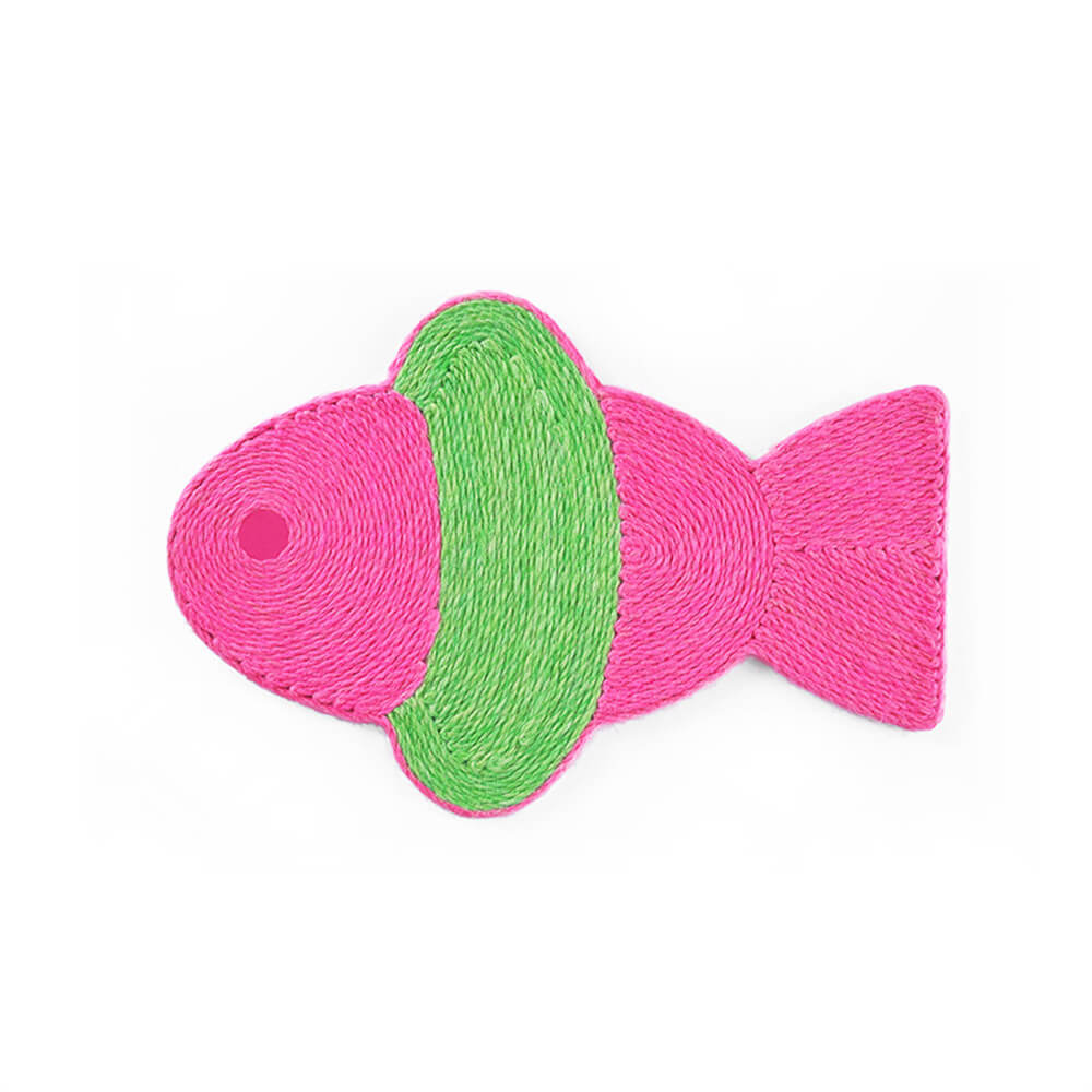 Fish Shaped Decorative Sisal Suction Cups Cat Scratching Board