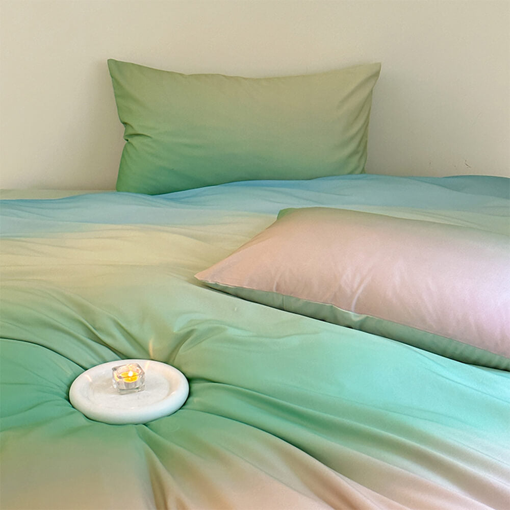 Gradient Color Ultra-Soft Warm Cotton Bed Sheet Set