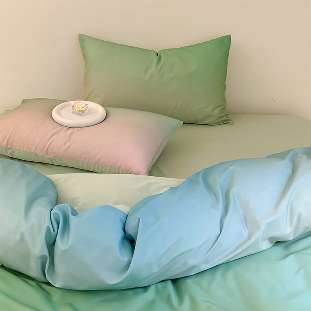 Gradient Color Ultra-Soft Warm Cotton Bed Sheet Set