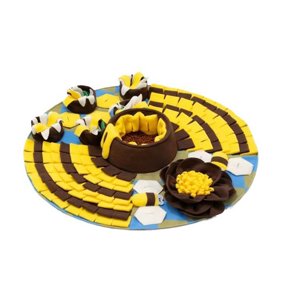 Honey Jar Shaped Squeaky Slow Feeder Dog Snuffle Mat