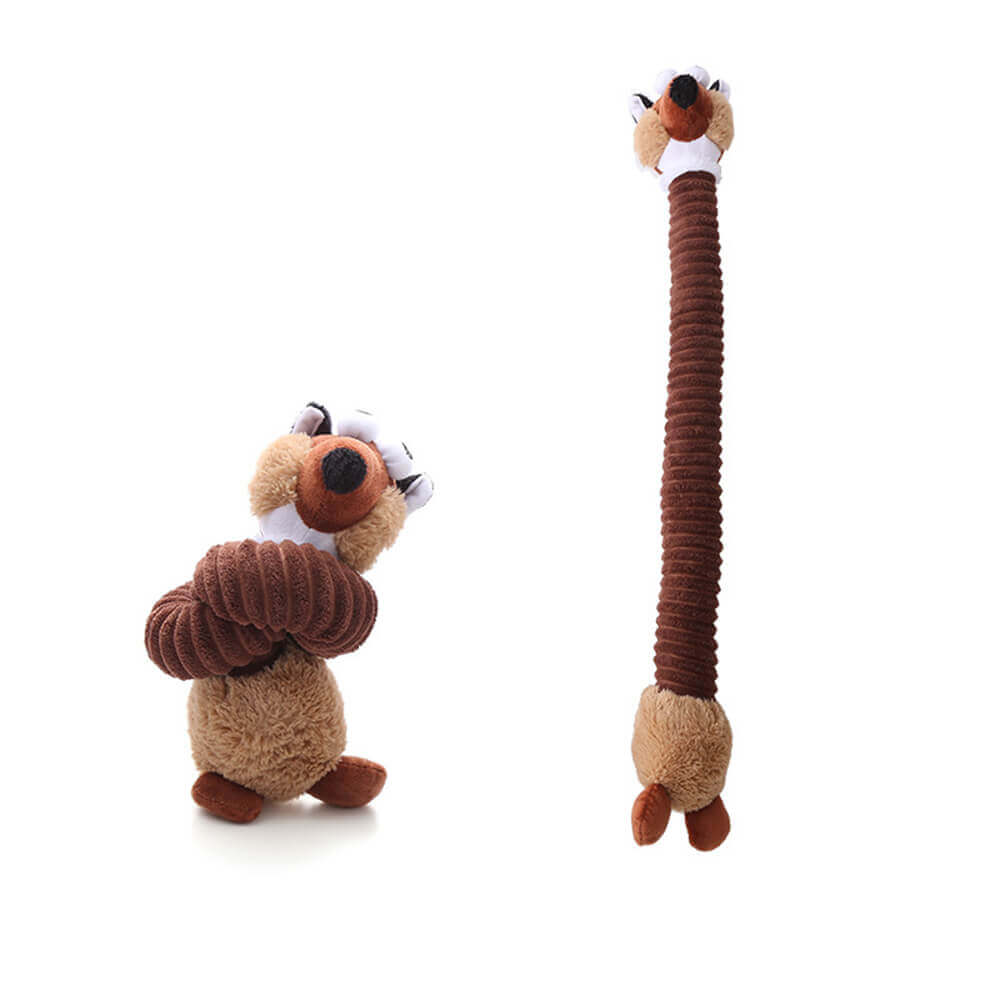 Long Neck Animal Squeaky Plush Dog Toy Interactive Chew Toy