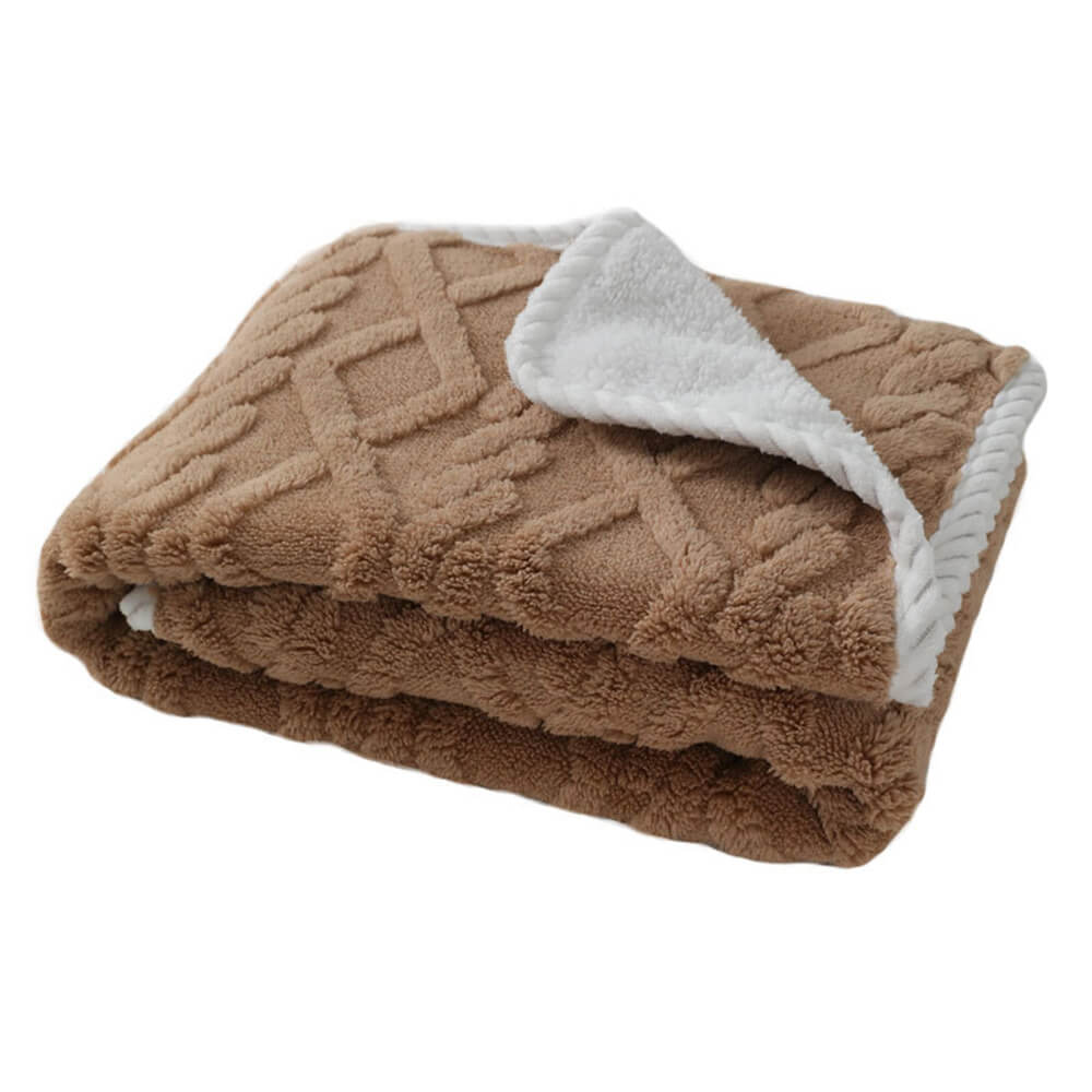 Luxurious Waterproof Soft Warm Polar Fleece Dog Blanket