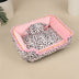 Pink Leopard Print Removable And Washable All-Season Princess Pet Bed