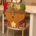 Playful Christmas Decoration Elk Snowman Chair Back Cover