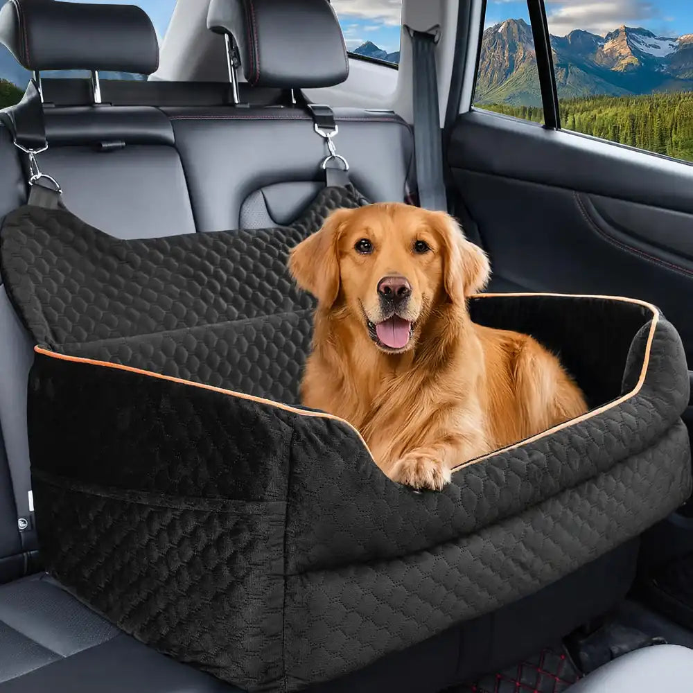 Portable Washable Travel Safety Large Dog Car Booster Seat Bed for Back Seat