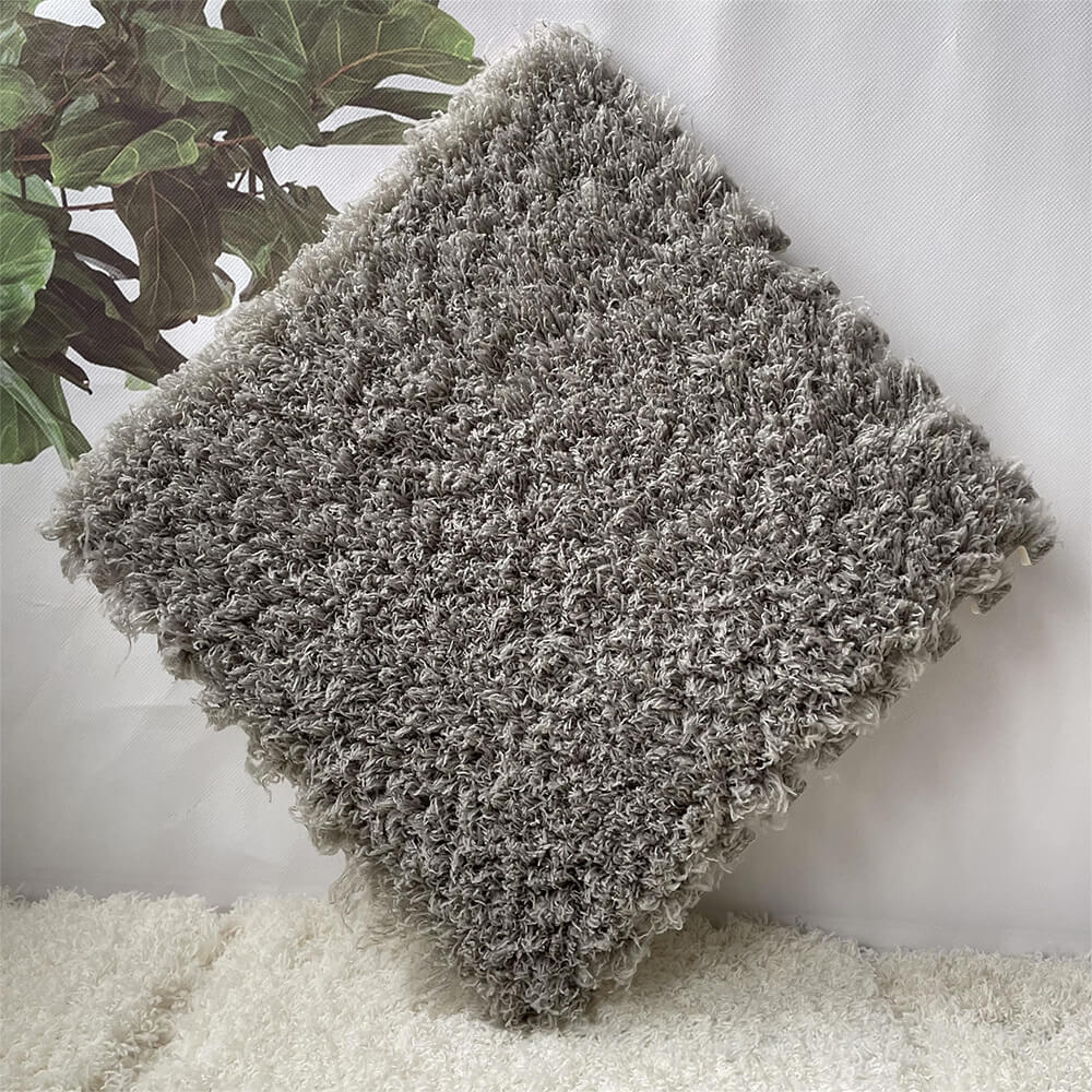 Shaggy Plush Washable Interlocking Home Area Rug Tiles