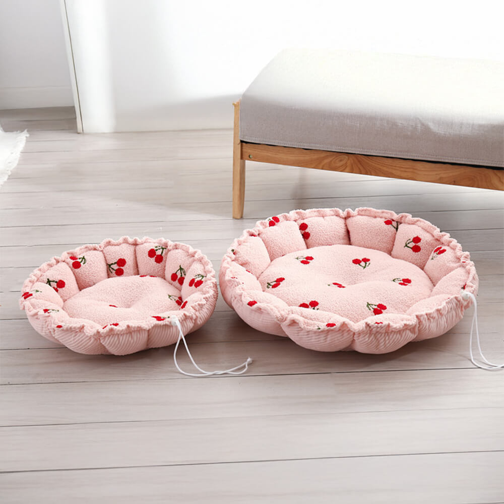 Soft Drawstring Design Fruit-Themed Cat Bed