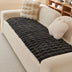Solid-Color Fluffy Sofa Decor Thickened Couch Cover