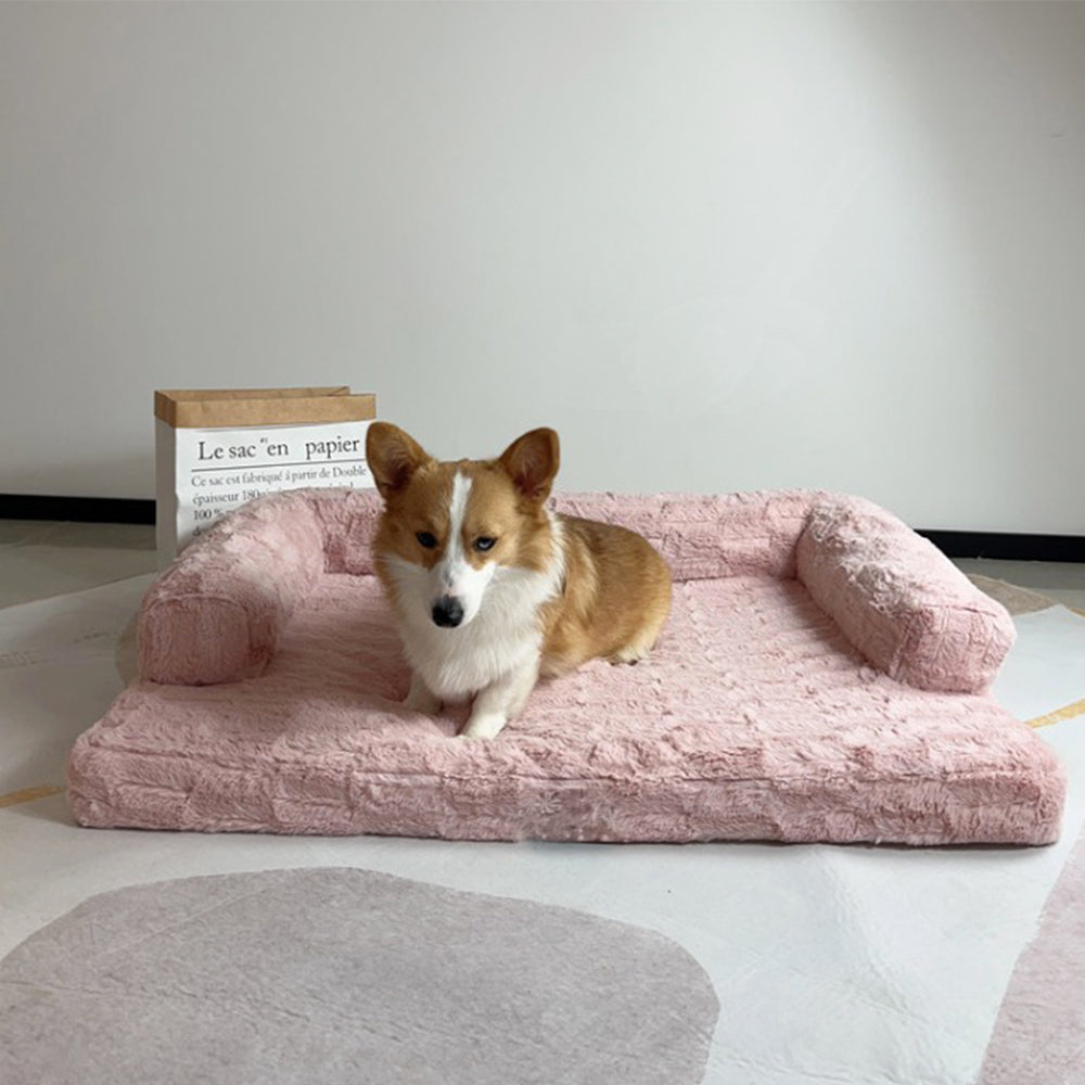 Spacious Orthopedic Soft Skin-Friendly  Washable Dog & Cat Sofa Bed