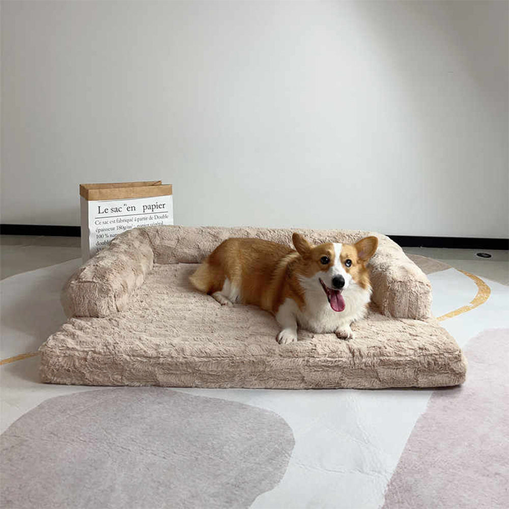 Spacious Orthopedic Soft Skin-Friendly  Washable Dog & Cat Sofa Bed