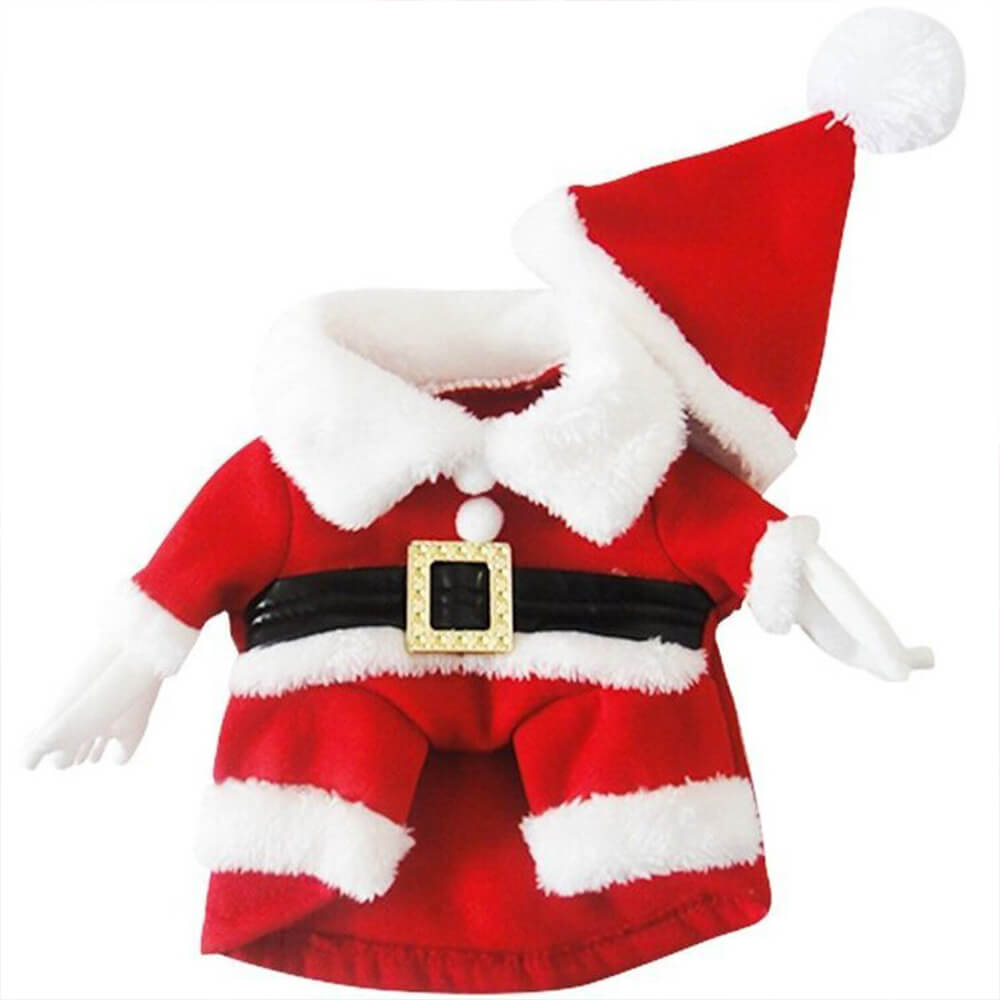 Stereoscopic Christmas Santa Claus Outfit Hat Cosplay Dog Costume