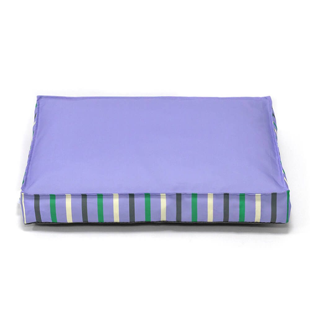 Striped Square Waterproof Cooling Dog Bed