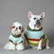 Stylish Striped Stand-Up Collar Knitted Plush Dog Sweater