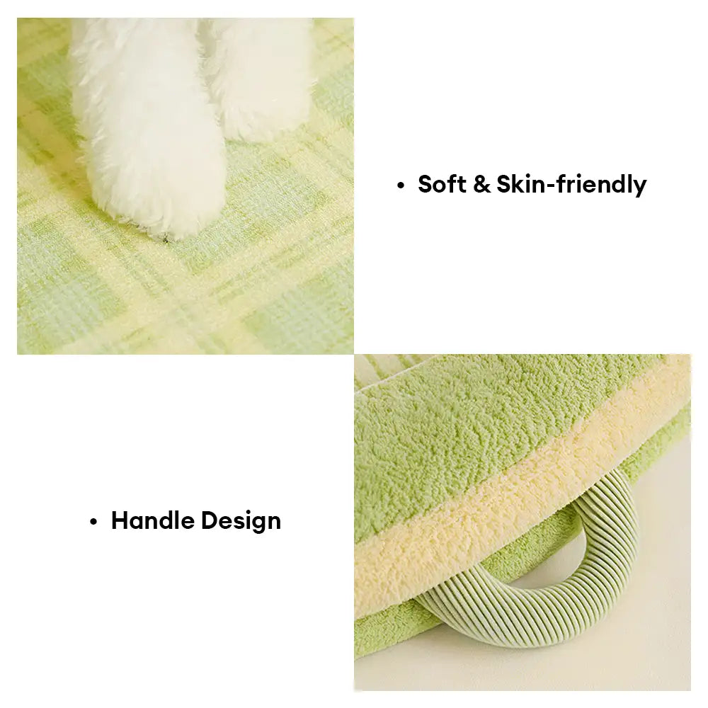 Vintage Plaid Spine Protection Large Dog Bed Pillow Dog Bed