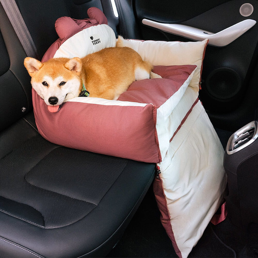 Bear Ears Pet Car Safety Bed Dog Car Seat Bed